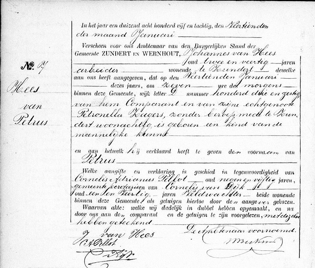 Klik voor foto in apart venster van_hees_petrus_14-01-1885_geboorteakte.jpg