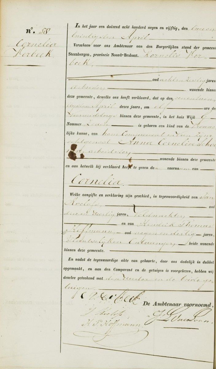Klik voor foto in apart venster verbeek_cornelia_21-04-1859_geboorteakte.jpg
