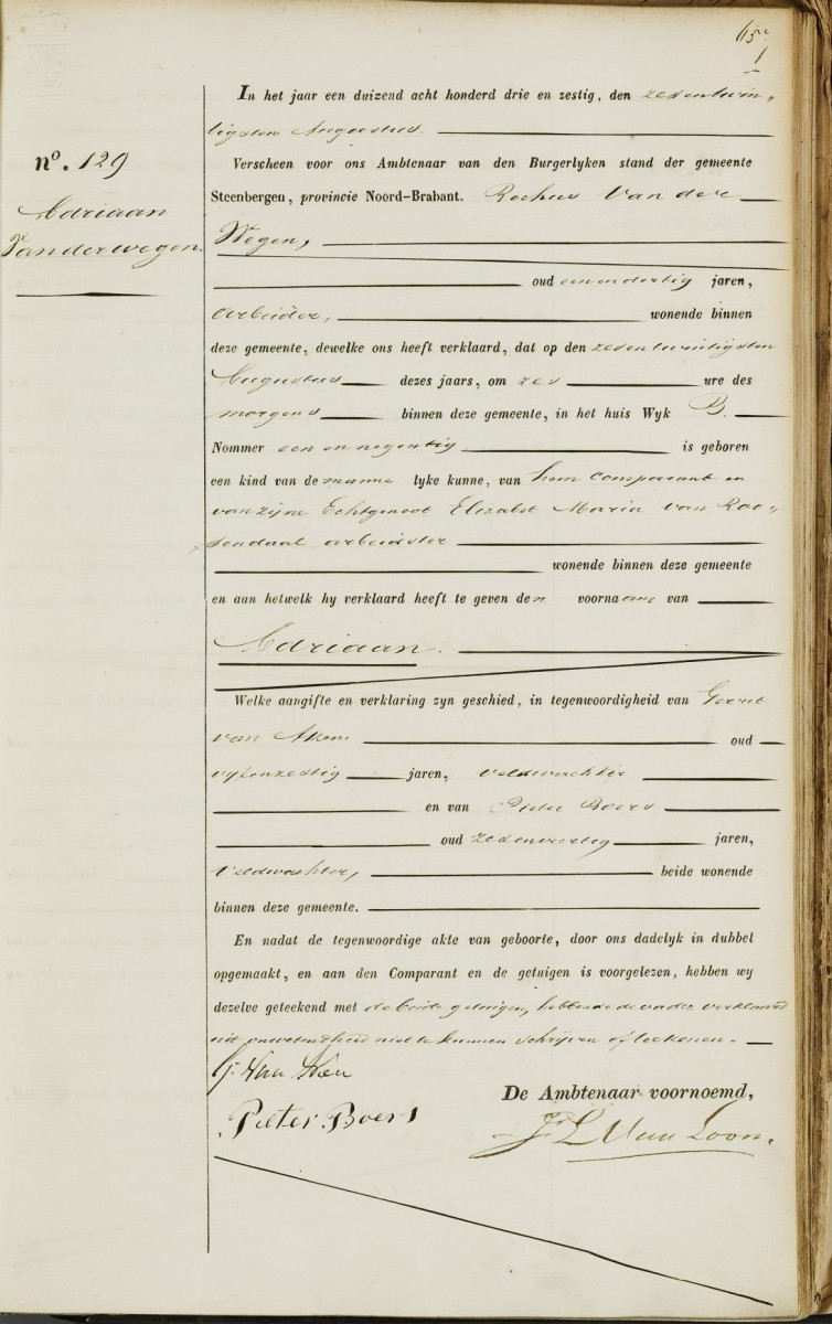 Klik voor foto in apart venster van_der_wegen_adrianus_26-08-1863_geboorteakte.jpg