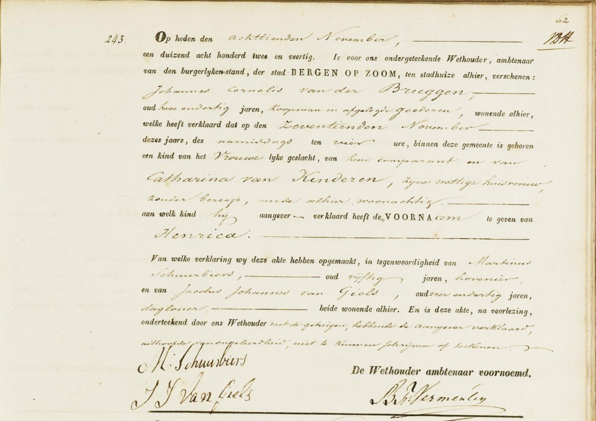 Klik voor foto in apart venster van_der_bruggen_henrica_17-11-1842_geboorteakte.jpg