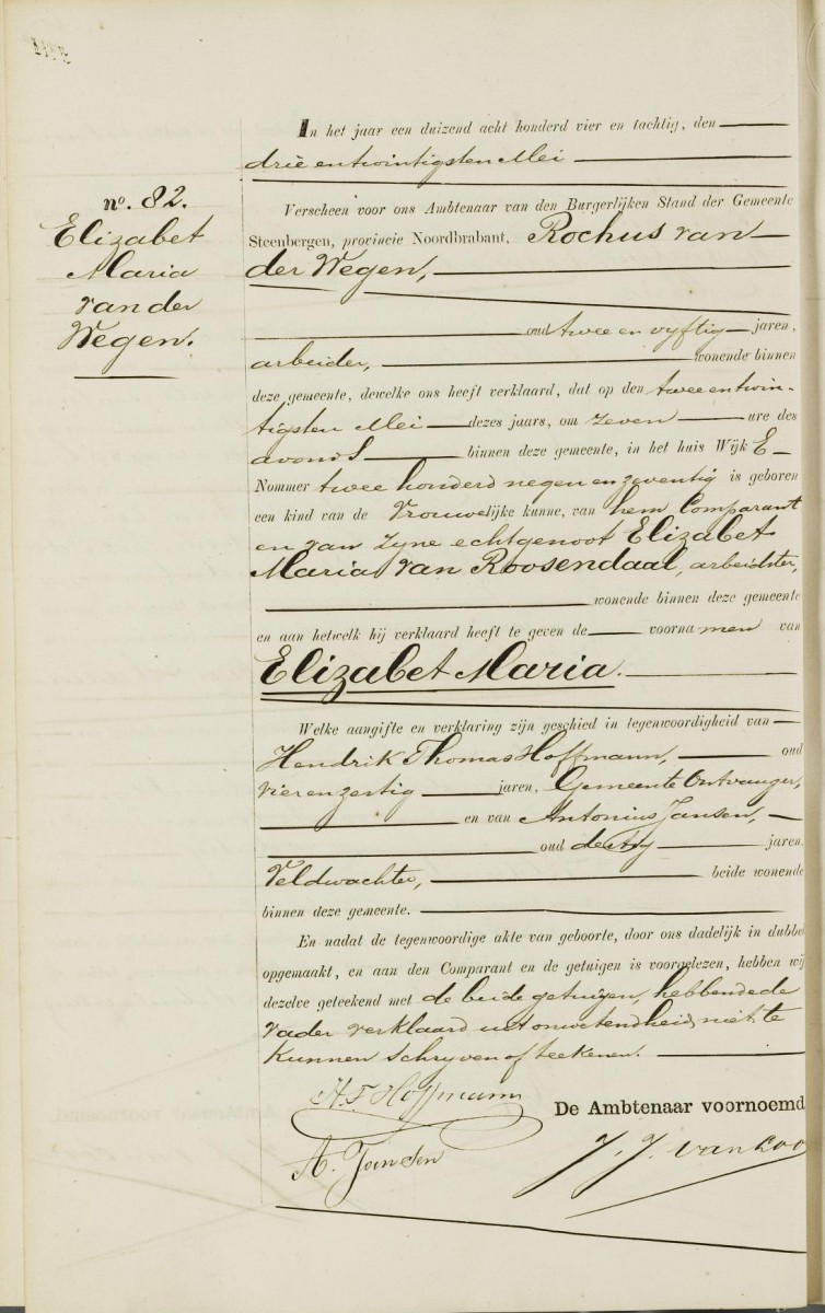 Klik voor foto in apart venster van_der_wegen_elizabet_22-05-1884_geboorteakte.jpg