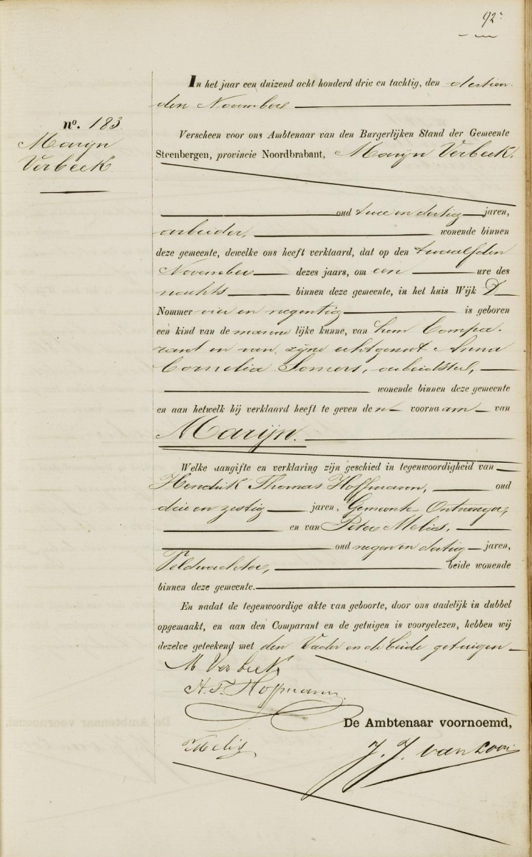 Klik voor foto in apart venster verbeek_marinus_12-11-1883_geboorteakte.jpg